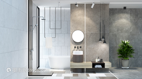 极简风卫浴场景
