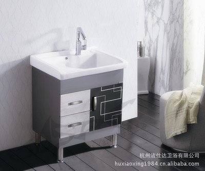 不锈钢浴室柜JS-1289 简约欧式设计，打造高端卫浴空间